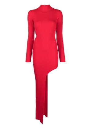 David Koma asymmetric cut-out gown - Red