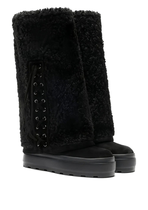 Casadei lace-up platform boots - Black