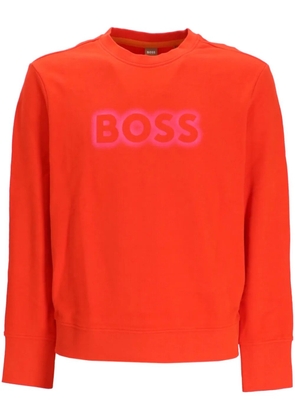 BOSS logo-print jersey sweatshirt - Red