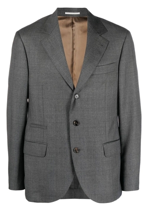Brunello Cucinelli single-breasted wool blazer - Grey