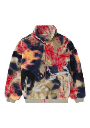 Diesel S-LUKE jacquard fleece jacket - Neutrals