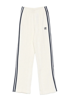 adidas side-stripe track pants - White