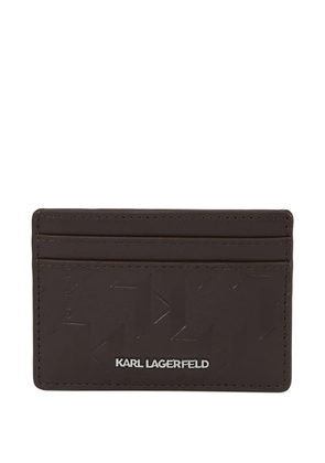 Karl Lagerfeld K/Loom leather cardholder - Brown
