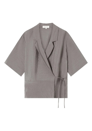 Lee Mathews Maggie tie-waist top - Grey