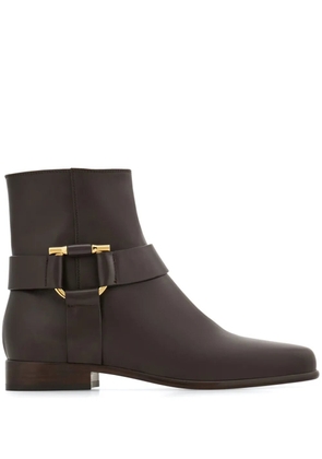 Ferragamo Gancini cowboy boots - Brown