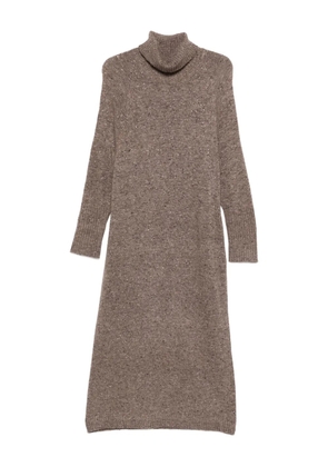 Marina Rinaldi Bard roll-neck midi dress - Brown