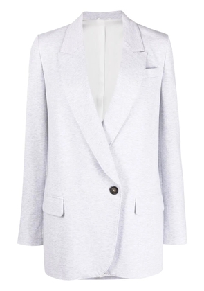 Brunello Cucinelli cotton-blend jersey blazer - Grey