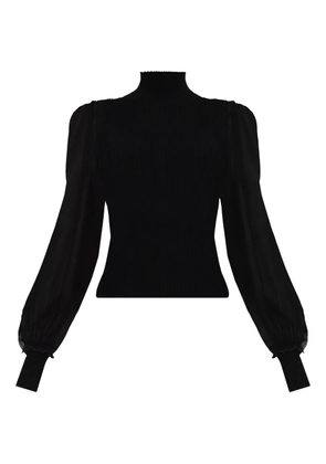 FRAME sheer-sleeve blouse - Black