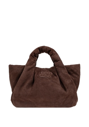 MUNTHE Lixia ruched tote bag - Brown