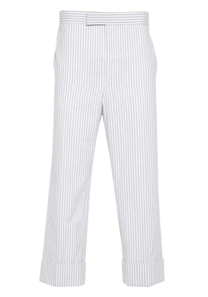 Thom Browne striped low-rise tapered trousers - Grey