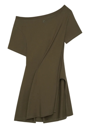 Courrèges boat neck mini dress - Green