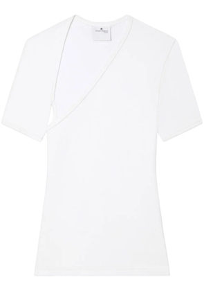 Courrèges slash T-shirt - White