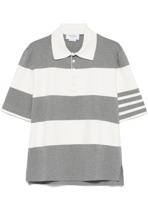 Thom Browne striped polo shirt - Grey