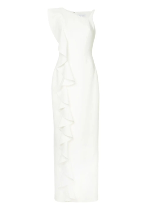 Rachel Gilbert ruffle long dress - White
