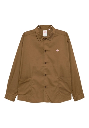 Danton logo-embroidered shirt - Brown