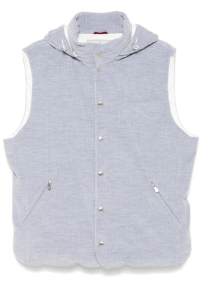 Brunello Cucinelli corduroy down gilet - Grey