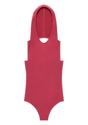Courrèges Illusion hooded bodysuit - Red