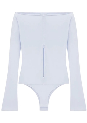 Courrèges off-shoulder zipped bodysuit - Grey