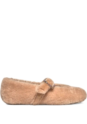 Le Silla Danielle buckle-embellished ballet flats - Neutrals