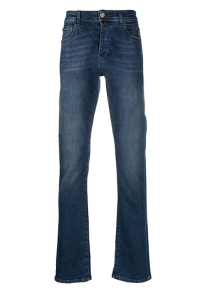 Billionaire logo-embroidered straight-leg jeans - Blue