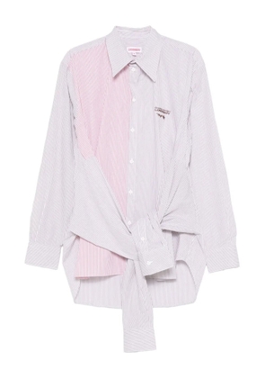 Charles Jeffrey Loverboy striped knot hug shirt - Brown