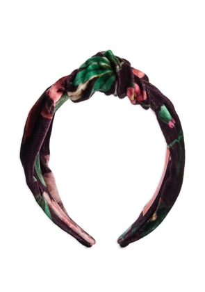 La DoubleJ Love knot floral headband - Purple