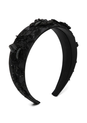 Jennifer Behr floral beaded headband - Black