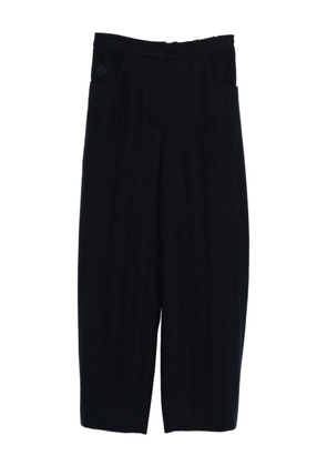 Emporio Armani logo-embroidered trousers - Blue