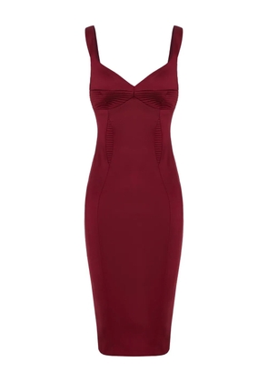 Murmur Haze sweetheart strap dress - Red