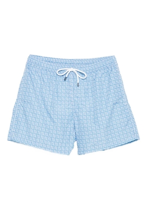 Fedeli Madeira geometric-pattern swim shorts - Blue