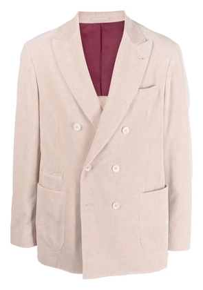 Brunello Cucinelli double-breasted corduroy blazer - Neutrals