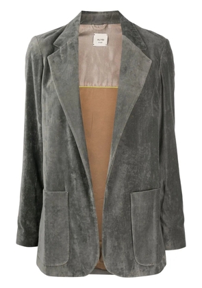 Alysi single-breasted velvet blazer - Grey