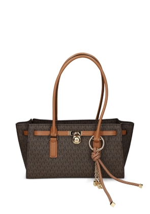 Michael Michael Kors monogram logo-plaque tote bag - Brown