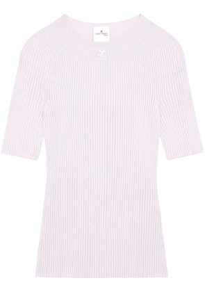 Courrèges Solar ribbed sweater - Pink