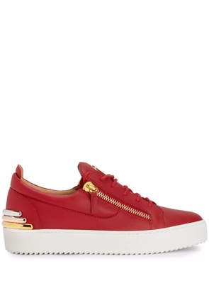 Giuseppe Zanotti Frankie double-zip low-top sneakers - Red