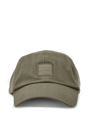 BOSS logo-plaque baseball cap - Green
