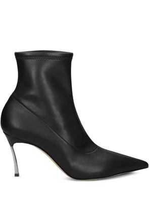 Casadei 80mm pointed-toe boots - Black