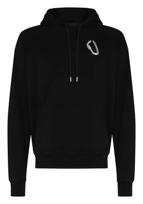 HELIOT EMIL Carabiner cotton hoodie - Black