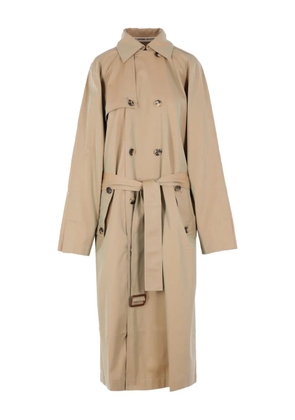 Meta Campania Collective double-breasted belted coat - Neutrals