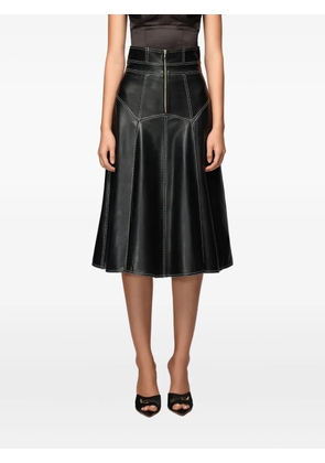 Murmur Underline stitched zip skirt - Black