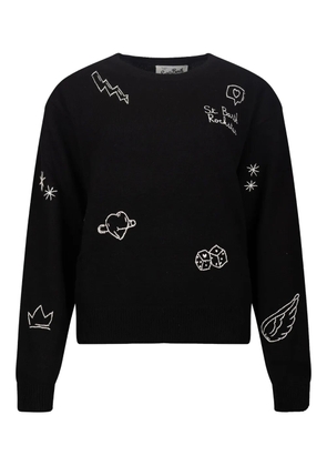 MC2 Saint Barth embroidered sweater - Black