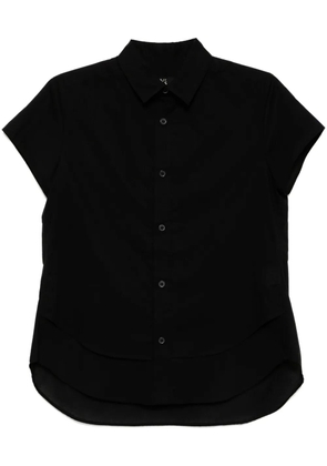 Y's curved hem top - Black