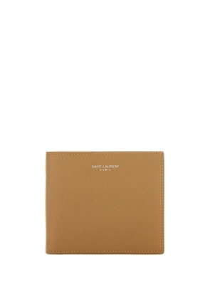 Saint Laurent textured leather wallet - Neutrals