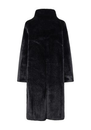 Unreal Fur Raven funnel-neck coat - Black