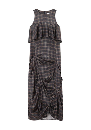 GANNI ruffled maxi dress - Grey