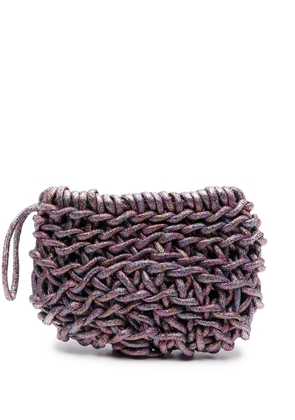 Alienina Vero interwoven clutch - Purple