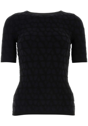 Valentino Garavani Toile Iconographe knitted top - Black