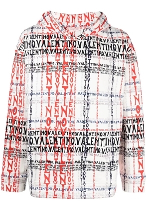 Valentino Garavani logo-print cotton-blend hoodie - White