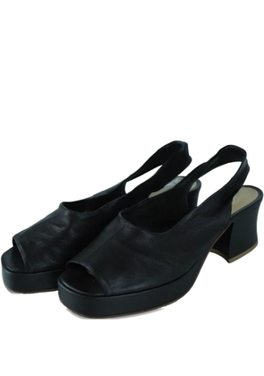 Bottega Veneta Pre-Owned 65mm slingback leather sandals - Brown