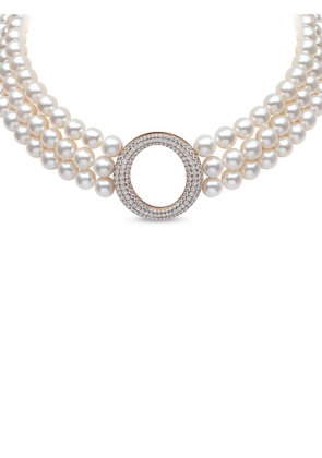 Yoko London 18K rose gold diamond and pearl necklace - Pink